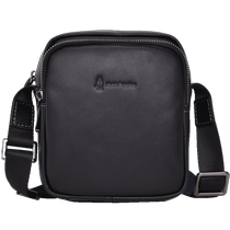 Hush Puppies shoulder bag mens crossbody bag backpack genuine leather large capacity business casual cowhide fashion trend mens bag