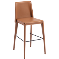 Designer island minimalist bar chair saddle leather creative bar chair modern minimalist home hard leather high stool