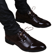 Leather shoes mens business formal mens shoes autumn breathable 2024 new heightening British casual wedding grooms shoes