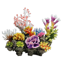 Fish tank rockery coral landscaping aquarium simulated seawater decoration shells fake aquatic plants coral reef waterscape package