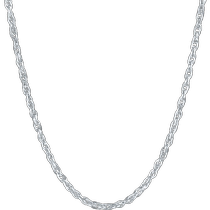 Saturday Fortune pt950 plain chain necklace for women platinum wire wrapped chain platinum clavicle chain Chinese Valentines Day gift for girlfriend
