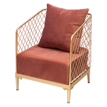 Small Family Sofa Tea Table Combo Guest Hall Furnishings Nordic Wind Net Red modern minimalist single double iron art sofa