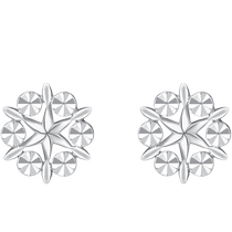 Chow Tai Fook Jewelry Fashion Simple PT950 Platinum Stud Earrings PT161882
