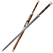 Hanwu Sword Eight-sided Han Sword Extended Sword Patterned Steel Manganese Steel Special Steel Cold Weapon Sword Unedged
