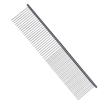 Dog row comb straight comb pet Teddy Bichon Frize large dog small dog knotted steel comb grooming professional supplies