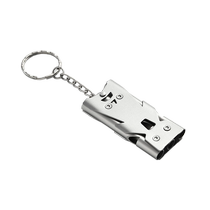 Whistle survival whistle keychain outdoor lifesaving training fire emergency high-pitched distress high decibel blast sound