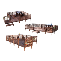 Solid Wood Terrace Anticorrosive Wood Floor Outdoor Garden Flower Terrace Patio Wood Terrace Outdoor Balcony Combined Leisure Terrace