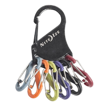 American NiteIze stainless steel multi-key chain 8-character buckle anti-lost carabiner quick-hang key chain spring buckle