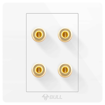 Bull socket flagship switch socket four-head audio audio socket two-position audio socket panel G07 white
