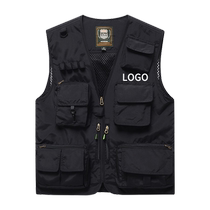 Photography vest customized work clothes with logo printed on high-end professional shooting director news reporter media crew vest