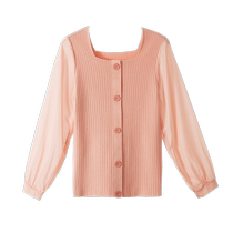 Plus size womens fat sister mm square neck slim sweater 2024 spring new slim fit belly-covering versatile top for women