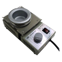 Huanghua adjustable constant temperature small tin melting furnace stainless steel tin pot immersion tin soldering furnace 100W 200W environmentally friendly small tin furnace