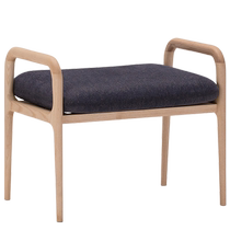Fijian) Right Angle Sofa Footstool Solid Wood Fabric Footstool Sofa Footrest Dressing Stool Practical Leisure Stool