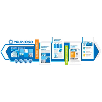 Corporate culture wall custom acrylic conference room publicity display wall design company image wall staircase background wall