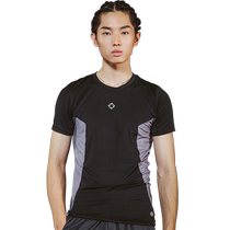 Zhizhe компрессионная одежда мужская одежда для бега и фитнеса свободная эластичная баскетбольная тренировочная дышащая футболка с короткими рукавами