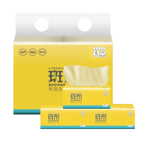 Banbu original color bamboo fiber facial tissue household napkins 100 × 6 pack toilet paper household affordable S