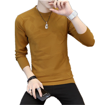 Spring and Autumn Men's Sweaters, Round Neck, Korean Style, Slim Fit Tops, Men's Knitwear, Personalized Knitwear, Base Layer Shirts for Men