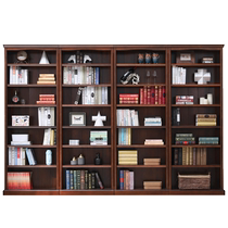 American solid wood bookcase storage rack floor-standing study furniture free combination bookshelf display cabinet display rack bookcase
