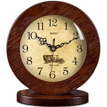 Paoli Living Room American Minimalist Solid Wood Clock Seat Clock Silent Modern Bedroom Desk Bell Eurostyle Creative Sitting Clock Pendulum Clock