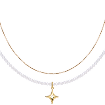 HEFANG Hefang Starlight Balloon Pearl Necklace 14K Gold Light Luxury Clavicle Chain Necklace Female Birthday Gift