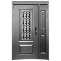 Quite solid Class-A home security door ventilation door middoor breathable safety door bicolor entry door with ventilation window door