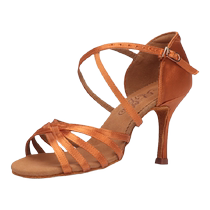 Betty Latin Dance Shoes Womens Adult Practicing Shoes Medium Heels High Heels Soft Sole National Standard Professional Dance Shoes 216