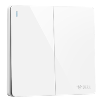 Bull switch socket type 86 household concealed panel 2 two-open double control switch double open double control double G12 white