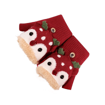 Childrens gloves for winter writing winter flip-top boys girls primary school students velvet warm infants babies parents and children