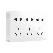 224 Delixi exposed socket one-open porous panel with switch network type 86 waterproof five-hole household switch