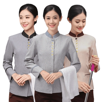 Cleaning clothing long-sleeved autumn and winter clothing for women hotel room cleaning staff work clothes property land reclamation PA aunt uniform