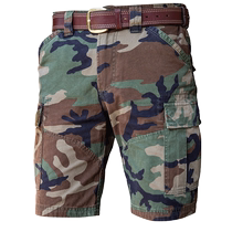 Dragon Teeth Halberd Washed Camouflage Shorts Mens Summer Sports Tactical Outdoor Slim Overalls Thin Section