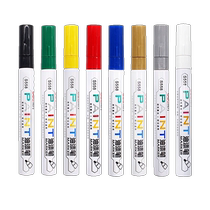 12 mounted right-hand S558 paint pen white note pen not dropping color waterproof speed dry oil not easy to fade car tire pen retrofit graffiti painting shoes big head metal red black mak pen color