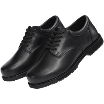 Spring and Autumn Junlock first layer cowhide non-slip large leather shoes mens black classic all-match tactical leather shoes D19401