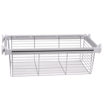 Wardrobe pull-out basket drawer-type telescopic trouser rack wardrobe household push-pull storage storage basket cloakroom storage rack accessories
