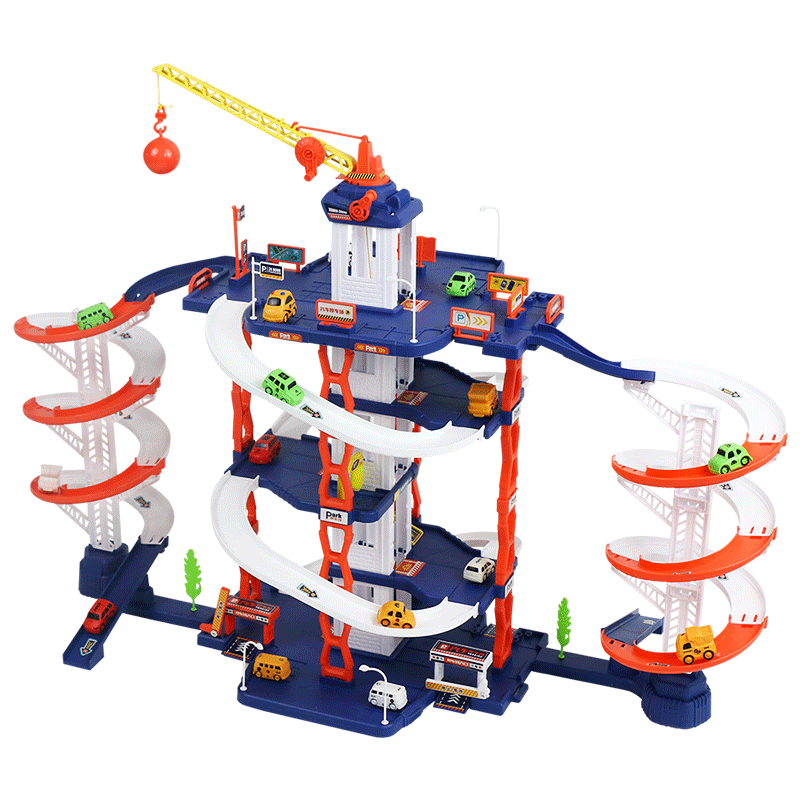 
Yu Shixing Auto Building City Parking Lot Children's Toy Crane Crane Multi-storey Lifting Rail Truck Boy