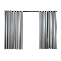 Coated silver full shading tissu exempt from punching balcon light-serrés sunscreen sunscreen sunscreen sunscreen thermal isolation rental house simple curtains