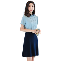 Professional suit for women summer commuting formal wear high-end temperament hotel front desk work clothes teacher work clothes interview skirt