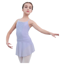 Kashiwawu childrens dance practice clothes ballet jumpsuit with skirt gymnastics suit suspender body suit 119242007