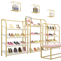 Wanjian Clothing Store Golden Shoes and Bags Display Rack Floor-standing Shoe Rack Shoe Cabinet Creative Multi-layer Shelf Combination