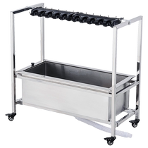 Stainless steel mop pool mobile mop stand pool commercial mop pool mop pool mop basin outdoor balcony sink