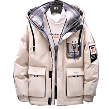 Winter Workwear Cotton Jacket for Men, Trendy Korean Style, Loose Fit, Student Style, 2025 Model, Thickened down Cotton Coat, Trendy and Unique