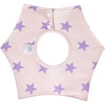 Kechao baby bib pure cotton male and female baby anti-milk petal saliva towel 360 degree rotatable hexagonal bib