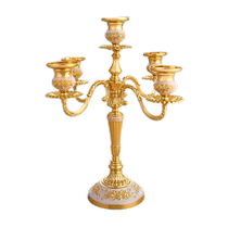 European-style candlestick household retro three-headed five-headed candlestick Internet celebrity romantic candlelight dinner wedding wedding decorations