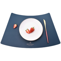 Round table fan-shaped placemat waterproof and oil-proof Nordic ins style dining table mat anti-scalding heat insulation mat American light luxury western place mat