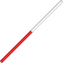 Track and field games red and white baton ABS plastic gymnastics stick stick body stick rhythm stick teaching aid