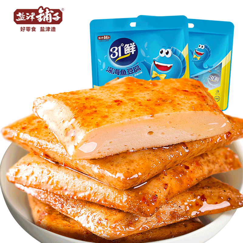 盐津铺子鱼豆腐豆干辣味豆腐干零食休闲食品解馋