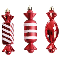 Jinghua flower Christmas simulation candy mushroom hanging bell pine cone glove pendant Christmas tree Christmas circle decorations