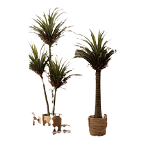 Sen Yicheng simulated dragon blood tree plant fake tree bionic tropical green plant potted decoration indoor living room landscaping decoration