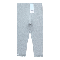 Adorable children 3 years old girls girls students Modal solid color summer outer wear white gray thin leggings