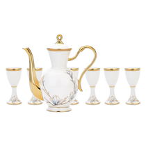 Magalonte 6-person CIIE feast bone china wine set home-use Chinese creative liquor set gift box
